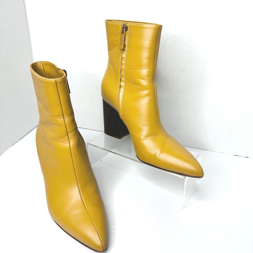 Gabriela Hearst Rio Tan Leather Ankle Boots Minimal Quiet Luxury 37